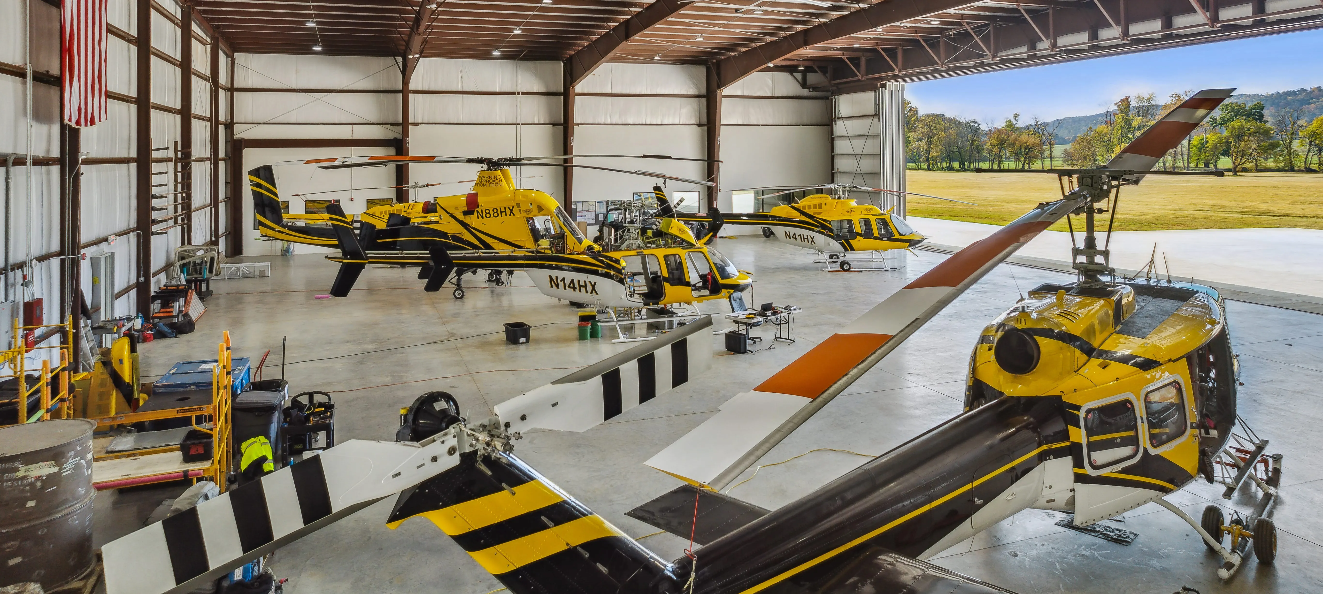 The Helicopter Express hangar